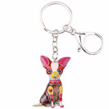 Chihuahuas Dog Key Chain for Women Girls Bag Car Pendant