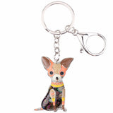 Chihuahuas Dog Key Chain for Women Girls Bag Car Pendant