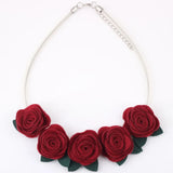 Flowers Fabric Collar Necklace Choker for Women