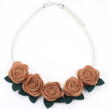 Flowers Fabric Collar Necklace Choker for Women