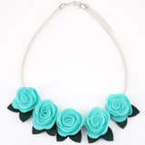 Flowers Fabric Collar Necklace Choker for Women