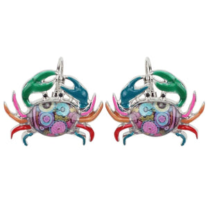 Ocean Crab Stud Drop Earrings Animal Jewelry For Women