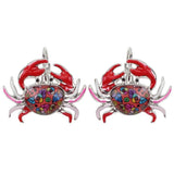 Ocean Crab Stud Drop Earrings Animal Jewelry For Women