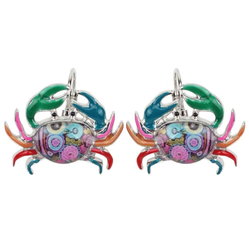Ocean Crab Stud Drop Earrings Animal Jewelry For Women