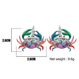 Ocean Crab Stud Drop Earrings Animal Jewelry For Women