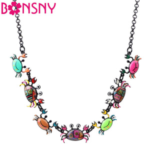Maxi Crab Choker Necklace Pendants Chain Collar Ocean Animal Jewelry
