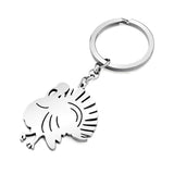 Bonsny Stainless Steel Turkey Keychain