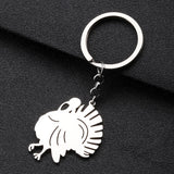 Bonsny Stainless Steel Turkey Keychain