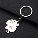 Bonsny Stainless Steel Turkey Keychain