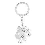 Bonsny Stainless Steel Turkey Keychain