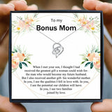 Bonus Mom Necklace Family Jewelry CZ Pendant Necklaces Women Wedding Gift