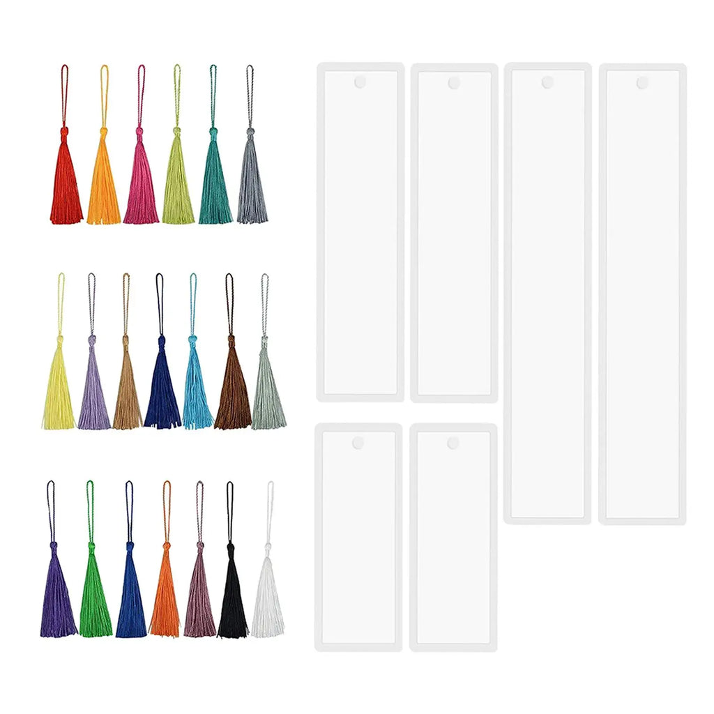 40Pcs Colorful Tassels Bookmark for Jewelry Making Resin Casting