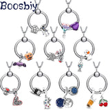 Animal Heart Star Halloween Pumpkin Charm Bead Pendant Necklace