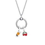 Animal Heart Star Halloween Pumpkin Charm Bead Pendant Necklace