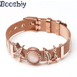 Crystal Star Charms Beads Mesh Bracelet & DIY Chain for Woman & Girls