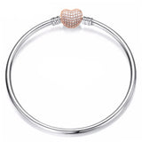 Crystal Heart Charm Bracelet for Women DIY Jewelry