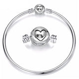 Crystal Heart Charm Bracelet for Women DIY Jewelry