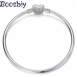 Crystal Heart Charm Bracelet for Women DIY Jewelry