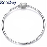 Crystal Heart Charm Bracelet for Women DIY Jewelry