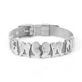 Mesh Bracelet Crystal Star Crown Charm Bracelet for Woman Jewelry Gift