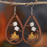 Personalized Wooden Teardrop Earrings