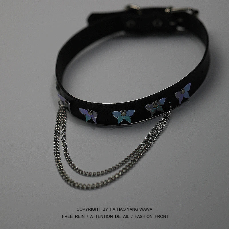Laser Butterfly Collar Necklace