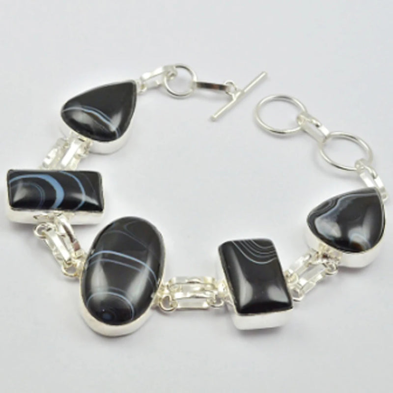 Botswana Agates Bracelet, 22.5 cm