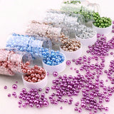 Colorful Smooth ABS Pearls With Hole Plastic Beads For Jewelry DIY