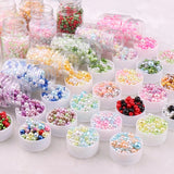 Colorful Smooth ABS Pearls With Hole Plastic Beads For Jewelry DIY