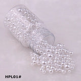 Colorful Smooth ABS Pearls With Hole Plastic Beads For Jewelry DIY