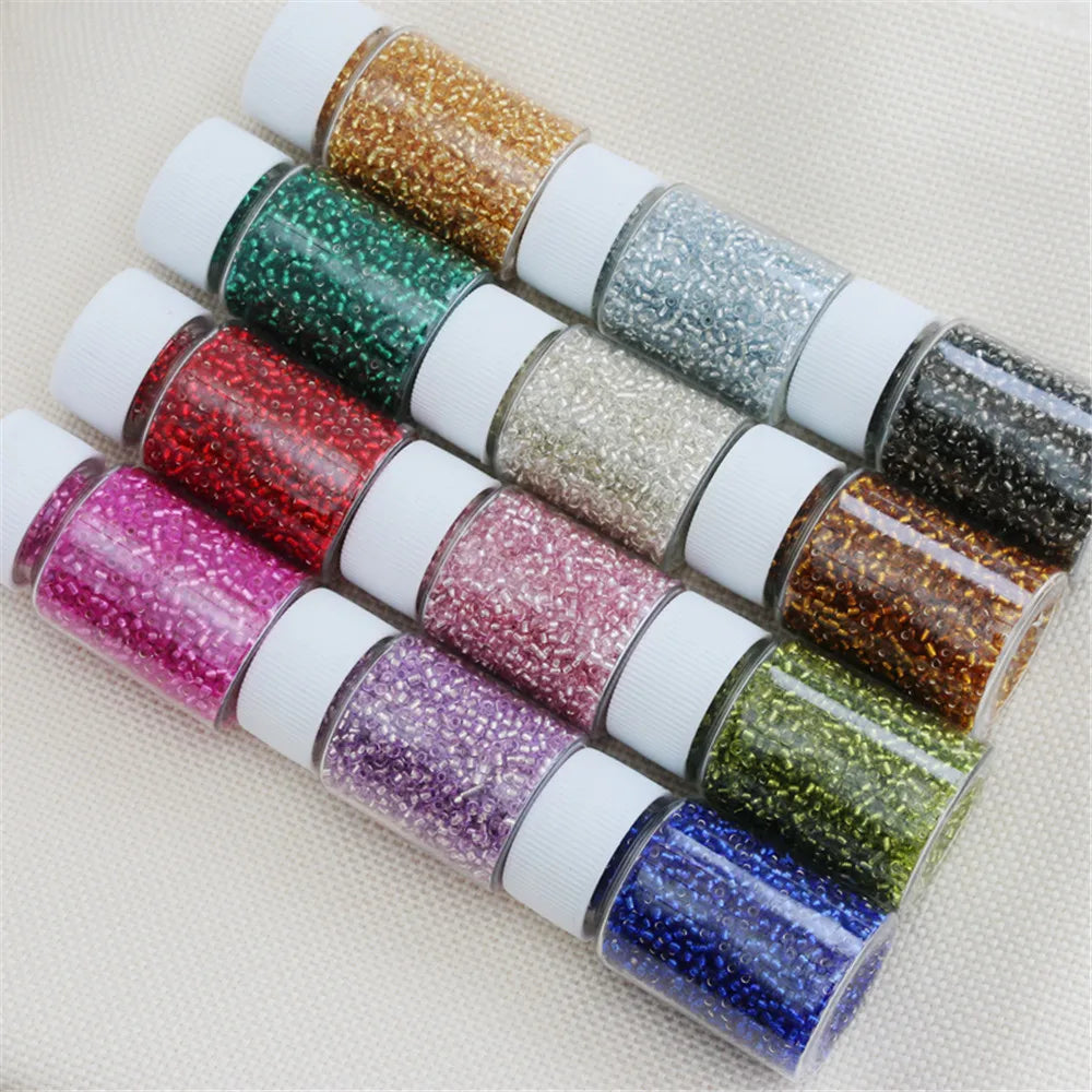 3000 Domestic Rice Beads Silver Glass Retro 2mm DIY Jewelry