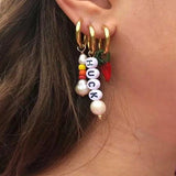Statement Big Earrings Fresh Water Pearl Single Earring