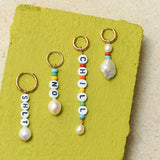 Statement Big Earrings Fresh Water Pearl Single Earring