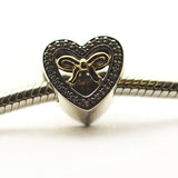 Sterling Silver Love Bow Charms for Bracelets DIY Jewelry Making