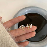 Pearl Flower Clip Earring No Hole Ear Clips