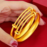 24k Gold-Plated Car Flower Bracelet for Women