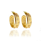 Crystal Beaded Ear Hoops Earrings, High-Quality Accessory