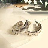 Crystal Beaded Ear Hoops Earrings, High-Quality Accessory