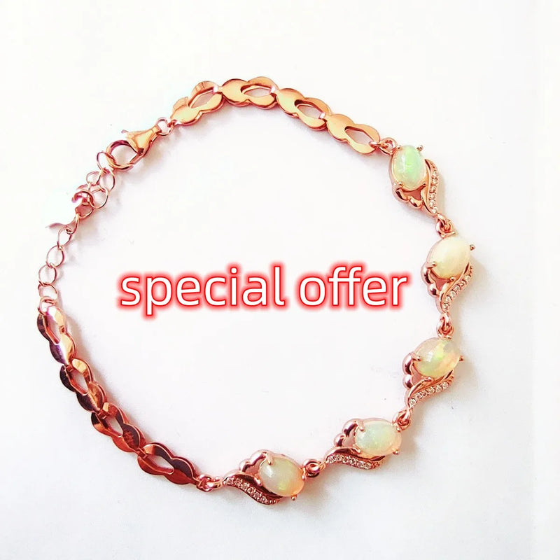 925 Silver Opal Bracelet Women's Jewelry Special Gift