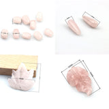 Pink Crystal Square Beads Leaf Water Drop Bracelet DIY Necklace Pendant