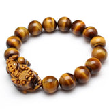 Pixiu Tigerite Bracelet, Tiger's Eye Stone Bead Bracelets