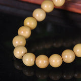 Small Leaf Boxwood 108 Beads Bracelet for Men and Women