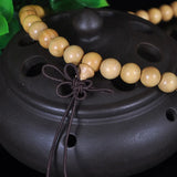 Small Leaf Boxwood 108 Beads Bracelet for Men and Women