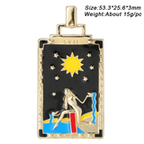 Colorful Tarot Enamel Charms Pendant for DIY Jewelry