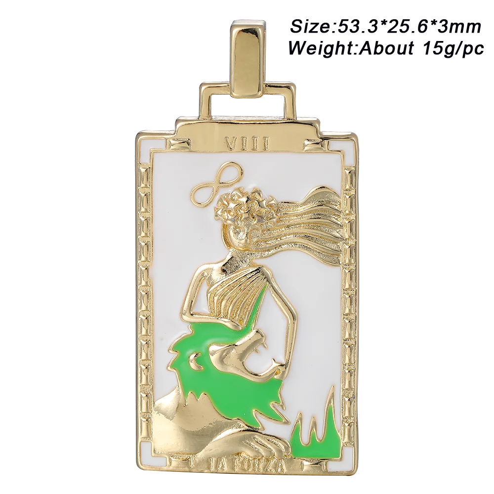Colorful Tarot Enamel Charms Pendant for DIY Jewelry