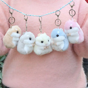 Hamster Doll Plush Toy Keychain Pendant Girl Doll