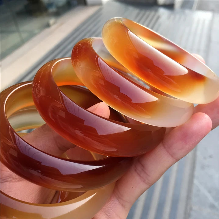 Madagascar Red Chalcedony Agate Bracelet Girl Jade Bracelet