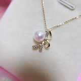 925 Sterling Silver Bow Pendant Mountings Base for Pearls Stones Beads