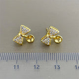 Bow Knot Pendant Earrings Ring Set for Pearls Agate