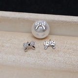 925 Sterling Silver Bow Knot Shape Jewelry Spacers Findings, 10pcs/lot